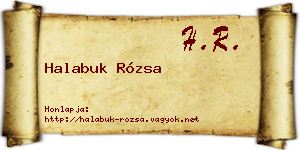 Halabuk Rózsa névjegykártya